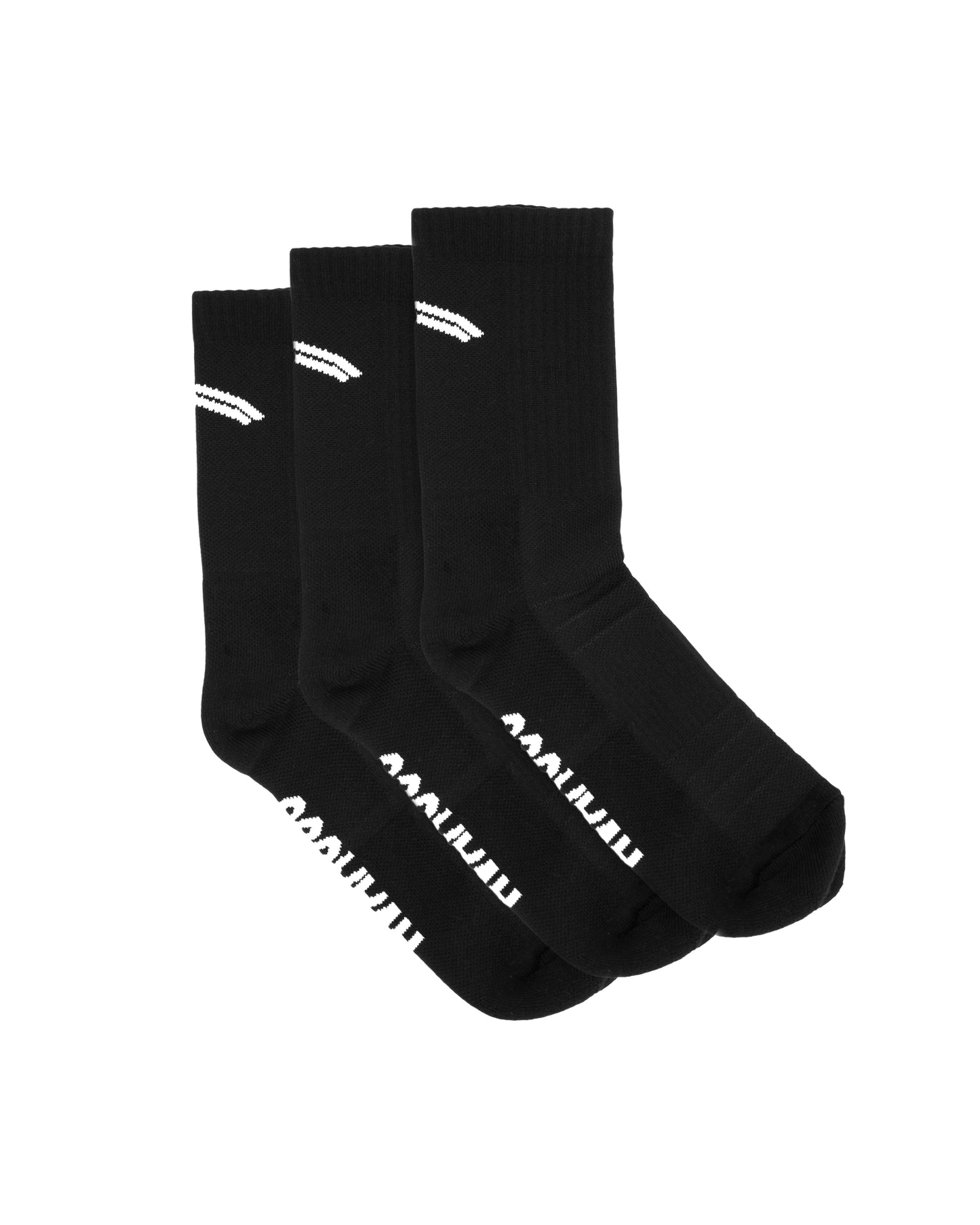 Pack of 3 - Performance Crew Socks - Black