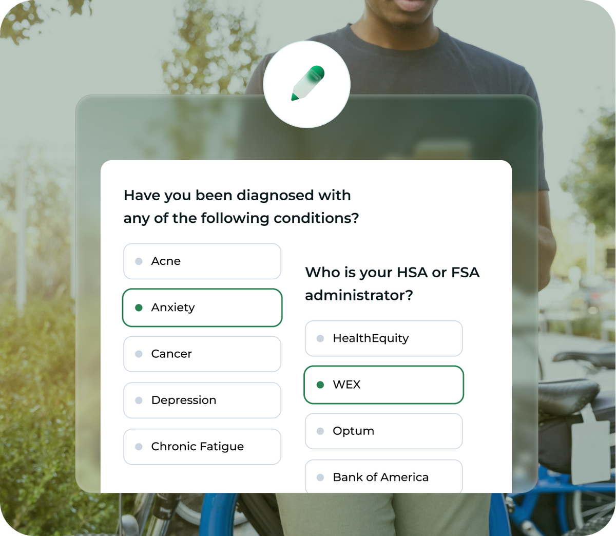 Official Truemed example: 02 / COMPLETE THE SURVEY