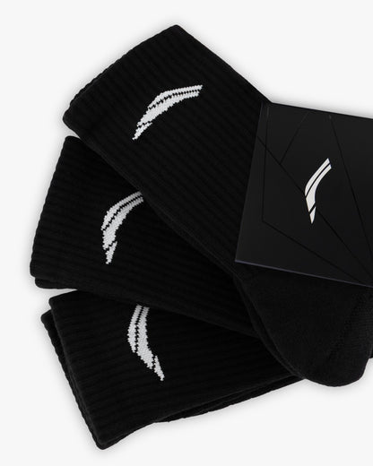Crew Socks 3 Pack - Black