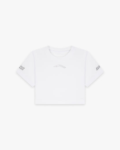 Women’s Competition Crop Top White - Anterior